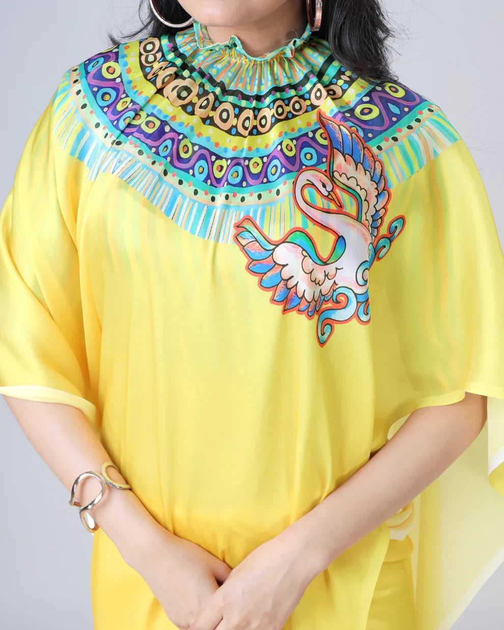 Vastrikaara Yellow Traditional Freehand Saree